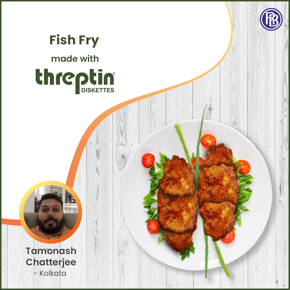 Fish Fry made with Threptin Diskettes