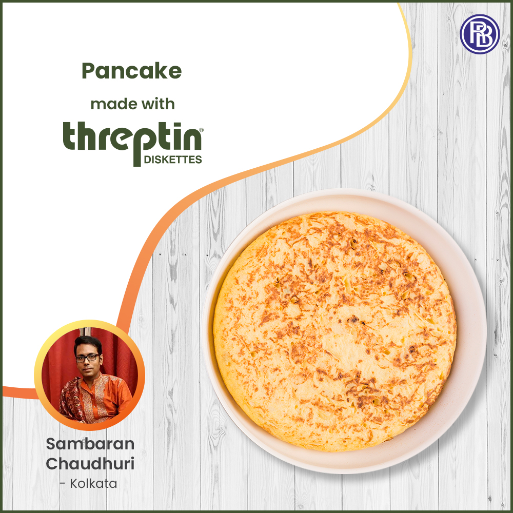 Pancake made with Threptin Diskettes